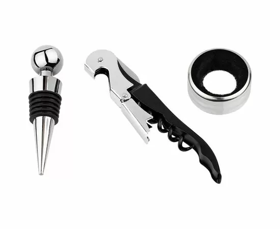 953004 - Набор д/вина 3 предм (штопор-сомелье, пробка, каплеулавливатель) Sommelier 109025 Mallony (1)