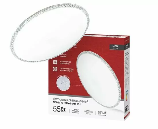 953155 - ASD/InHome св-к св/д декоративный 55W(4400lm) 4000K 4K 375x58 IP40 NEO MYSTERY 3461 (1)