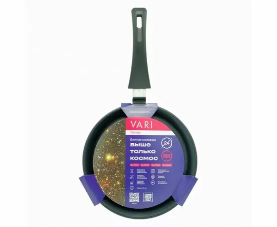 953296 - Сковорода блинная литая Звезда d=24см дно/ст 5,5/3,5мм индукция ZV-0053124 VARI (1)