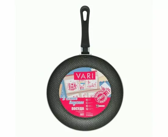 953304 - Сковорода штампованная В семье вкуснее d=24см h=3,8см дно/ст 1,6мм VSV14324 VARI (1)