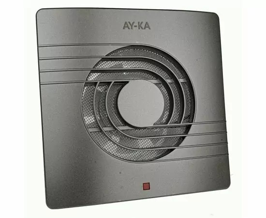 953378 - AY-KA (АЙКА) вентилятор вытяжной d100мм 12W 100м3/ч моск. сетка, с инд, антрацит (Турция) 2710200 (1)