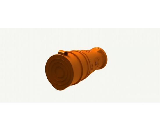 951568 - NE-AD штепсель (разъем) с загл. каучук 2P+PE 1x16А 220-240V IP44 оранжевый (Турция) 4314 (1)