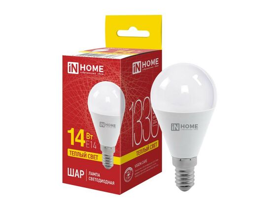 952135 - ASD/InHome лампа св/д VC шар P45 E14 14W(1330lm) 3000K 2K 80x456 (без пульсации) 3133 (1)