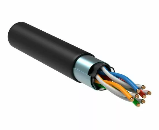 953337 - IEK GENERICA кабель витая пара F/UTP 4х2х24 Cat5e, CU, OUTDOOR, черный (305м, цена за м) (1)