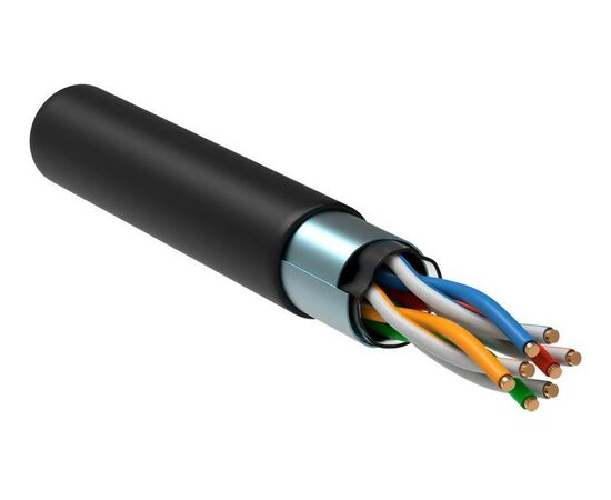 953337 - IEK GENERICA кабель витая пара F/UTP 4х2х24 Cat5e, CU, OUTDOOR, черный (305м, цена за м) (1)