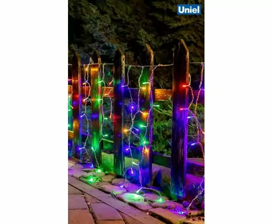 953788 - Uniel Гирлянда-бахрома ул. св/д мерцание 12м 195 LED провод прозрач ULD-B12006-195/TTK MULTI-2 IP44 (1)