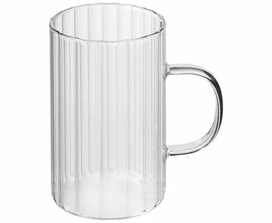 954676 - Кружка 350мл боросиликатное стекло, с гранями AROMA RIVIERA 108962 Leonord (1)