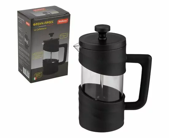954687 - Чайник/кофейник (френч-пресс) 350мл La Caffetteria пластик/стекло, черный 108407 Mallony (1)