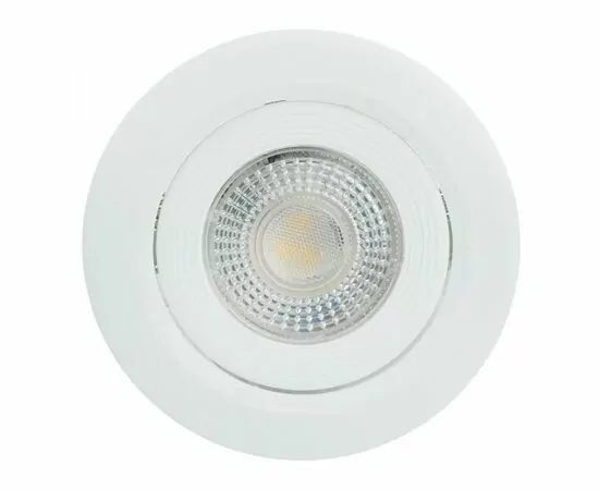 955787 - Feron cв-к св/д встр. поворот. MR16 5W(400lm) 4000K 4K 60гр. бел круг 75х16 даунлайт AL540 ONE 52046 (1)