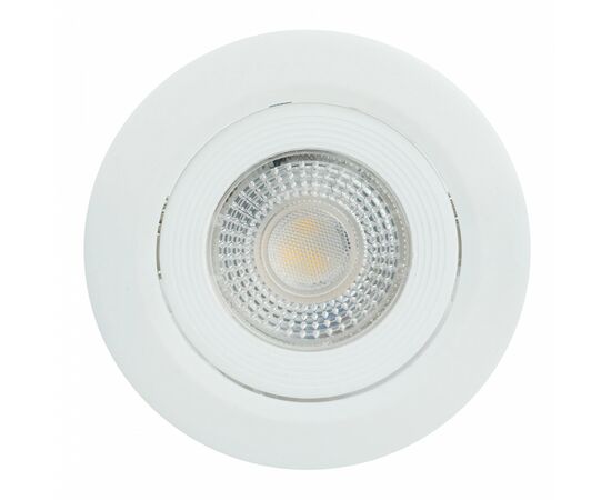 955787 - Feron cв-к св/д встр. поворот. MR16 5W(400lm) 4000K 4K 60гр. бел круг 75х16 даунлайт AL540 ONE 52046 (1)