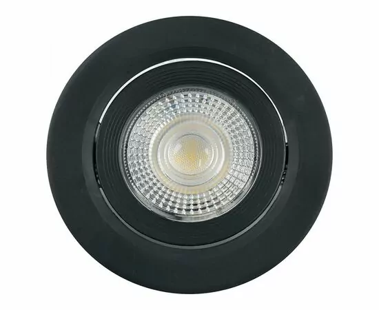 955790 - Feron cв-к св/д встр. поворот. 7W(560lm) 4000K 4K 38гр. черный круг 90х16 даунлайт AL540 ONE 52050 (1)