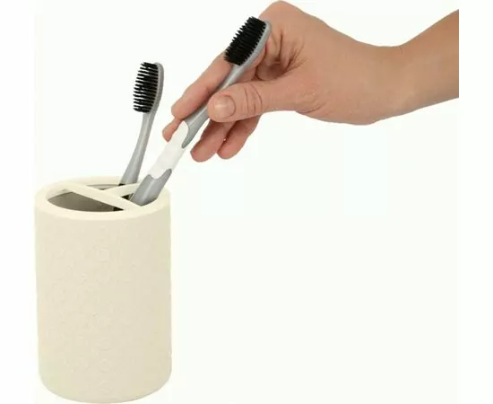 957107 - Держатель(стакан с отверстиями)для зубных щеток STOCKHOLM молочный туман,PT502310025/Plast Team (1)