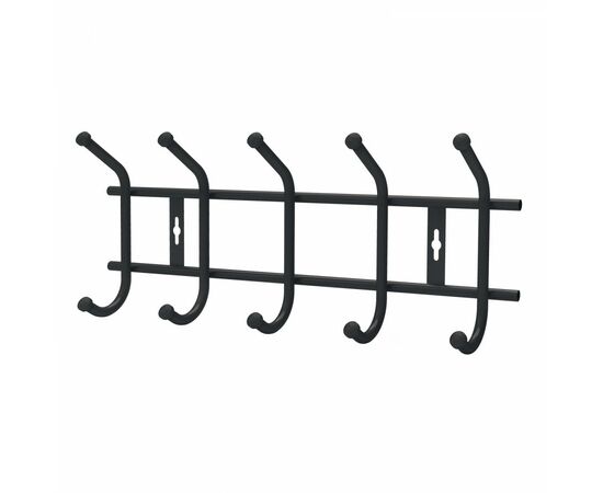 957114 - Вешалка настенная 5 крючков (Д49,5*Ш21,5*В85см) металл, мат черн, ВНТ5М/Ч (замена ВНТ5 660740)  Nika (1)