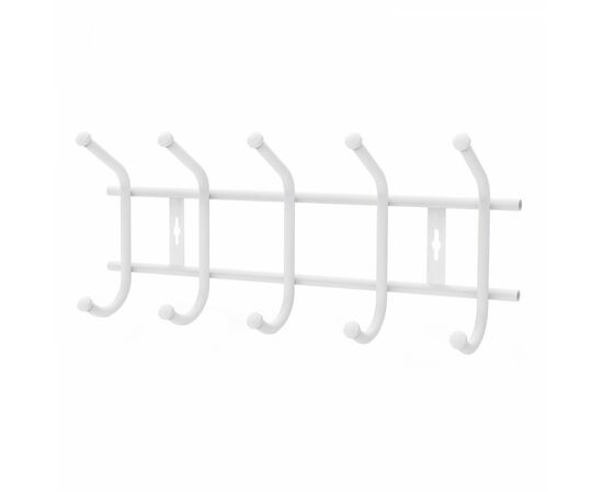 957121 - Вешалка настенная 5 крючков (Д49,5*Ш21,5*В85см) металл, матов белый ВНТ5М/МБ (замена 845129) Nika (1)