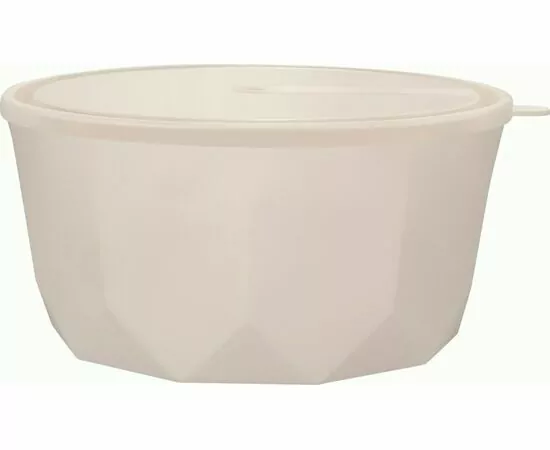 957164 - Миска (салатник ) с крышкой STOCKHOLM 3,1л молочный туман PT171410048 Plast Team (1)