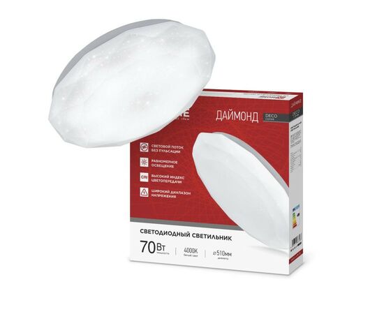 957890 - ASD/InHome св-к св/д декоративный 70W(6300lm) 4000K 4K 510х70 IP40 ДАЙМОНД 3416 (1)