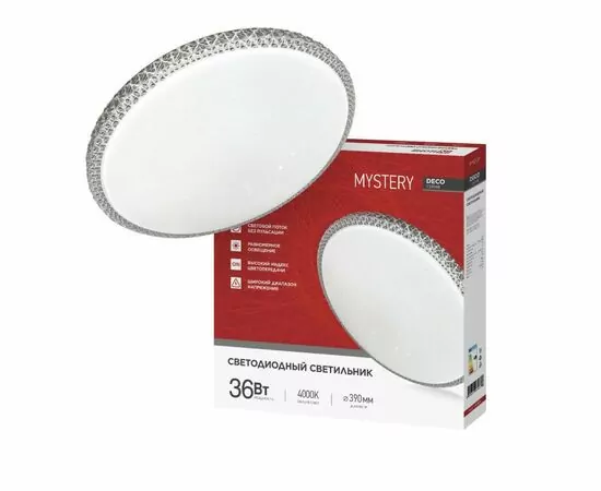 957893 - ASD/InHome св-к св/д декоративный 36W(3240lm) 4000К 4K 390х78 IP40 DECO MYSTERY 3423 (1)