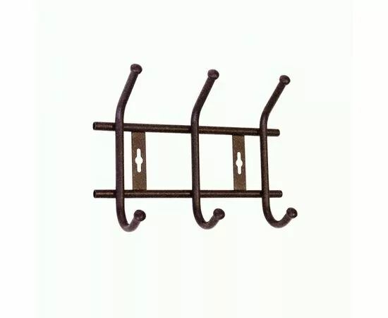 958619 - Вешалка настенная 3 крючка (Д28*Ш21,5*В8,5см) металл, мед антик ВНТ3М/А (замена 849803) Nika (1)