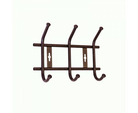 958619 - Вешалка настенная 3 крючка (Д28*Ш21,5*В8,5см) металл, мед антик ВНТ3М/А (замена 849803) Nika (1)