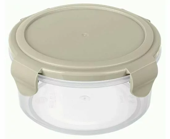 959066 - Контейнер гермет для СВЧ SMART LOC 0,55л круглый св серый 431160730 Phibo/Бытпласт (аналог 848789) (1)
