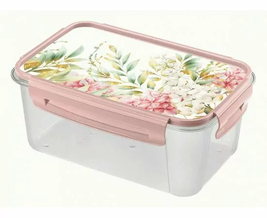 959100 - Контейнер д/продуктов LOCK&OK с декором 1,1л микс 433154518 Phibo/Бытпласт (1)