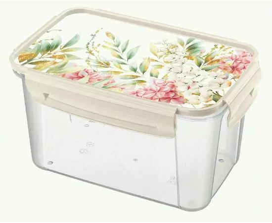 959101 - Контейнер д/продуктов LOCK&OK с декором 1,5л микс 433154618 Phibo/Бытпласт (1)