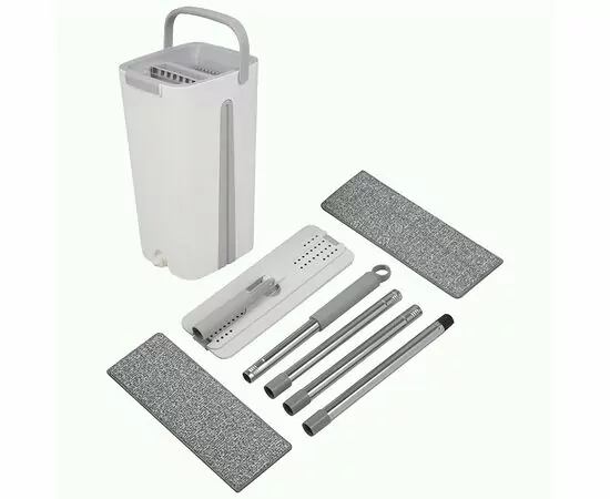 959419 - Швабра с ведром Helper(скл120см,мех отжима,2 нас 12*33см/9л,2отс,слив),109965/ Рыжий кот (1)