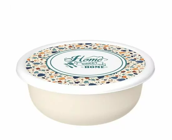 960223 - Миска (салатник) с крышкой Modena 2,1л Терраццо св беж 223133925/01 Homver (1)