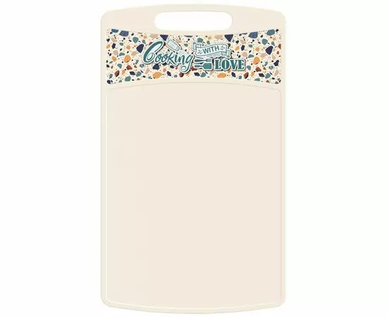 960226 - Доска разделочная Bergamo прямоугольная 335x220x4мм Терраццо св беж 223134225/01 Homver (1)