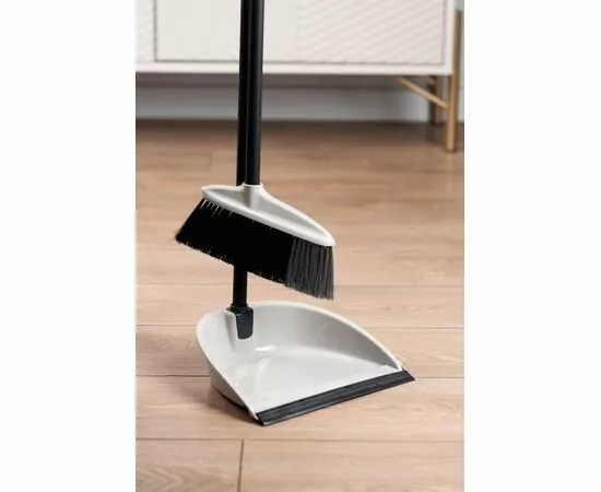 947242 - Щетка для пола + совок с высокой ручкой складн,90*23,8*21,6 см,Rimo св-сер,Лень,221241521/04/Homve (1)