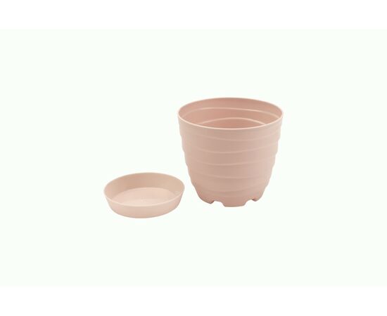 952107 - Горшок для цветов 0,7л,d=11см,поддон,Бриз пудровый,УП-4838пудр/Радиан (1)