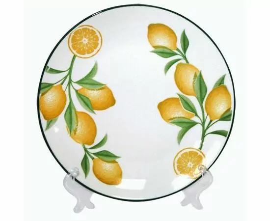 953088 - Тарелка десертная Лимоны 20см фарфор (кратность 12шт!!!) МФК MFK20540 (1)