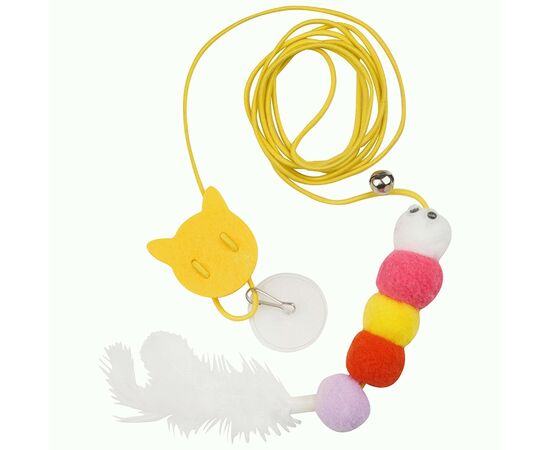 955723 - Игрушка-дразнилка для кошек с гусеницей 2м (10!) 110072 Рыжий кот (1)