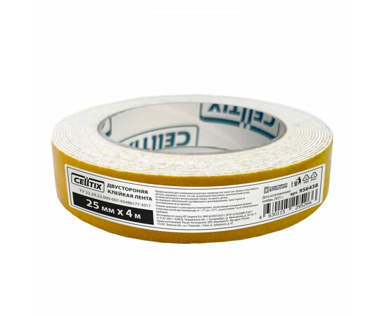 956438 - Лента двусторонняя на вспененной основе 25/4 CELLTIX (1)