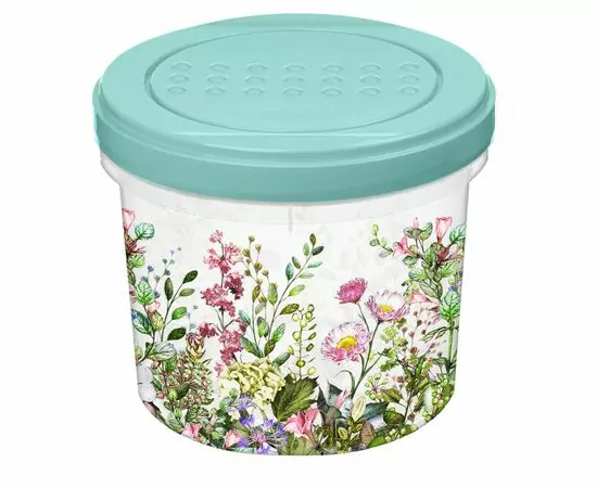 960204 - Банка с завинчивающейся крышкой Asti 0,7л Цветочный луг 223110590/00 Homver (1)