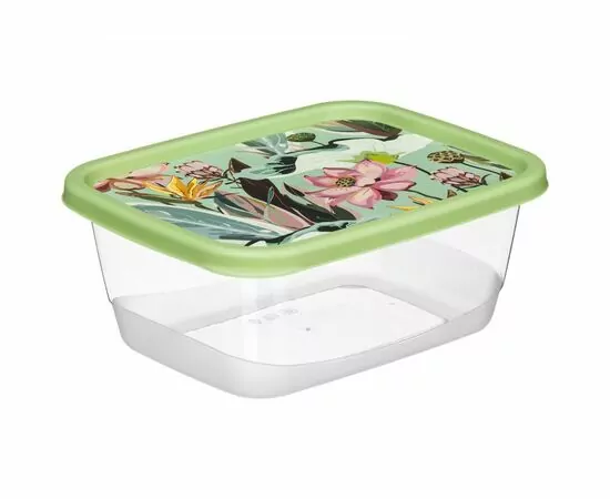 960206 - Емкость д/хранения продуктов Asti 0,85л прямоуг Botanica зеленый 222132118/08 Homver (1)