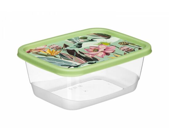 960206 - Емкость д/хранения продуктов Asti 0,85л прямоуг Botanica зеленый 222132118/08 Homver (1)