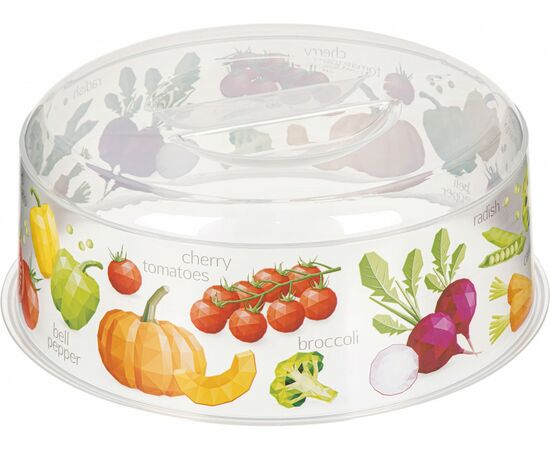960220 - Крышка для СВЧ d=25см, с декором Greenery 221141101/00 Homver (1)