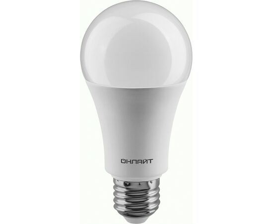 960764 - ОНЛАЙТ лампа св/д ЛОН A70 E27 35W(3500lm) 4000K 4K 70x139 матов OLL-A70-35-230-4K-E27 90828 (1)