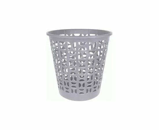 960938 - Корзина для мусора/бумаг 10л,h=27см,d=27см,Disco серебряный,SC460710025/ Spin&Clean (1)