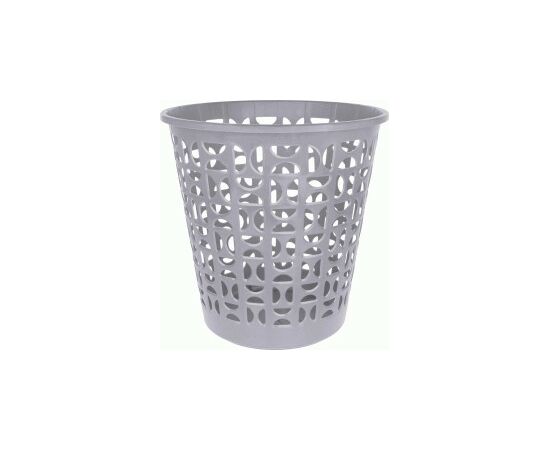 960938 - Корзина для мусора/бумаг 10л,h=27см,d=27см,Disco серебряный,SC460710025/ Spin&Clean (1)