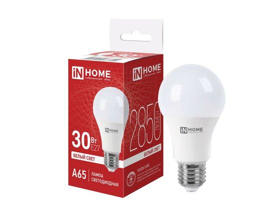963244 - ASD/InHome лампа св/д VC ЛОН A65 E27 30W(2850lm) 4000K 4K 131x65 (без пульсации) 6240 (1)