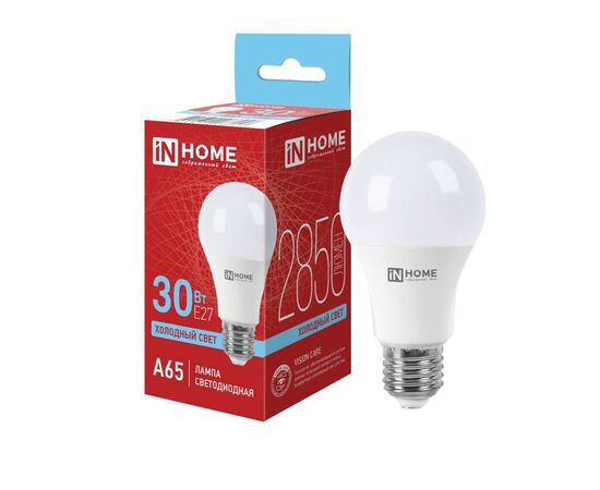 963245 - ASD/InHome лампа св/д VC ЛОН A65 E27 30W(2850lm) 6500K 6K 131x65 (без пульсации) 6257 (1)