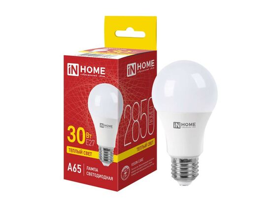 963246 - ASD/InHome лампа св/д VC ЛОН A65 E27 30W(2850lm) 3000K 2K 131x65 (без пульсации) 6233 (1)