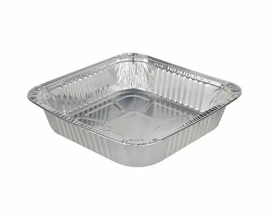 963892 - Форма д/выпечки однор квадрат 1400мл, 20,5*20,5*4,5см (50шт!!!) алюм фольга LAMINA 108085 Mallony (1)