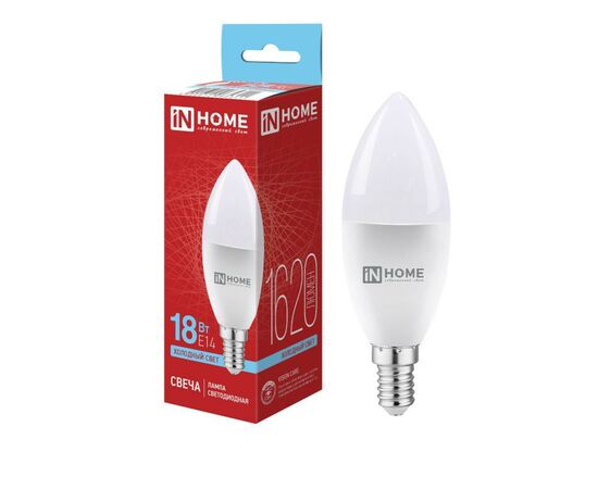 964312 - ASD/InHome лампа св/д VC свеча C37 E14 18W(1620lm) 6500K 6K 116x38 (без пульсации) 5311 (1)