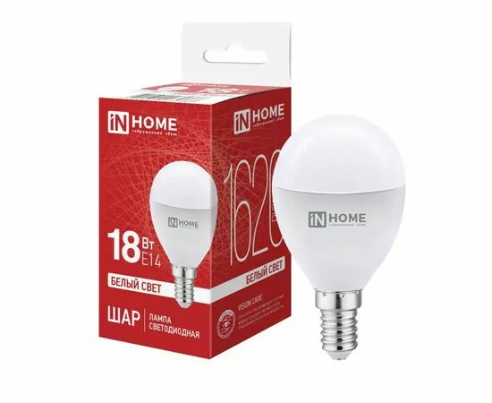 964318 - ASD/InHome лампа св/д VC шар P45 E14 18W(1620lm) 4000K 4K 86x46 (без пульсации) 5366 (1)