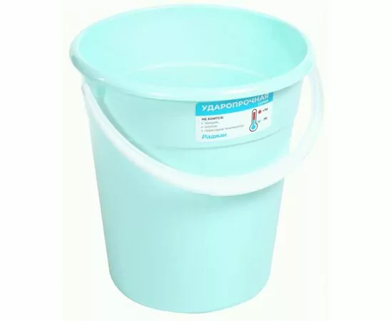 964322 - Ведро пищевое 12л,круглое,мерная шкала,ударопрочное,(темп -70°/+70°)Евро микс цветов,УП-8059/ Радиан (1)