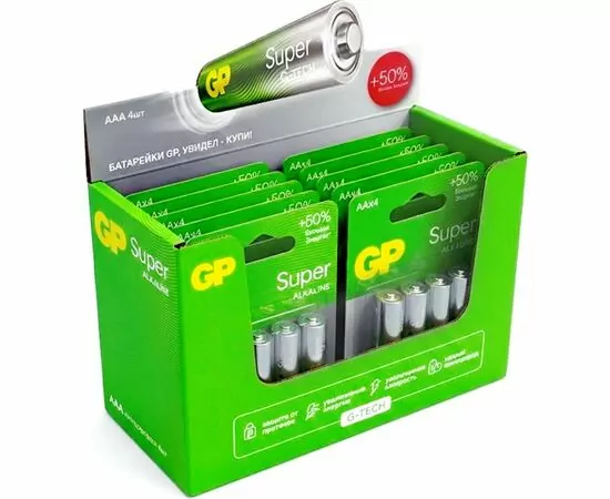 965583 - Элемент питания GP Super G-TECH 24A LR03/286/AAA BL4 (1)