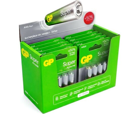 965583 - Элемент питания GP Super G-TECH 24A LR03/286/AAA BL4 (1)